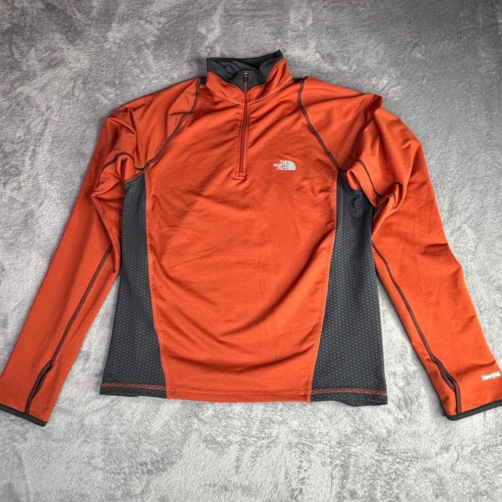The North Face Pullover Mens S Orange Flight Series VaporWick 1/4 Zip Running